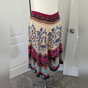 Lapis Bohemian Skirt Women’s  Medium Purple multi colored sequin silky skirt